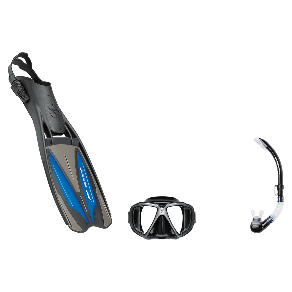 Scubapro Mask Fin Snorkel Package – Zoom, Spectra or Spectra Mini Mask + Nexus Purge Valve Snorkel + Jet Club Full Foot Fins…