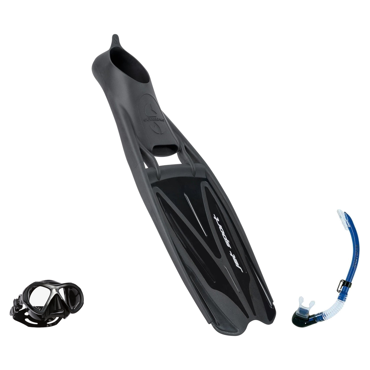 Scubapro Mask Fin Snorkel Package – Spectra, Spectra Mini or Zoom Mask + Nexus Purge Valve Snorkel + GO Travel Fins — Spectr…