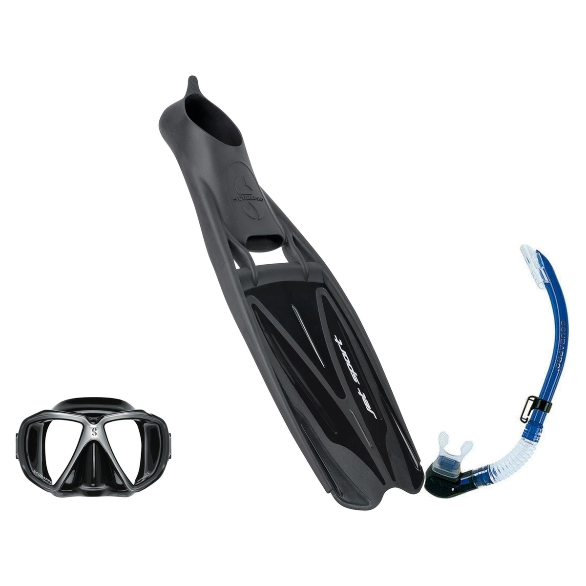 Scubapro Mask Fin Snorkel Package – Spectra, Spectra Mini or Zoom Mask + Nexus Purge Valve Snorkel + GO Travel Fins — Spectr…