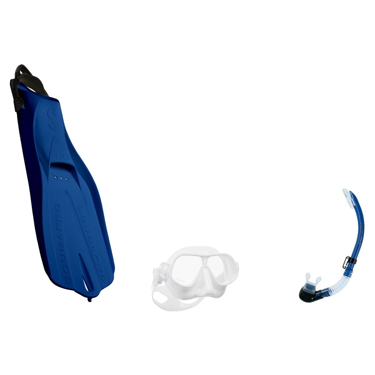 Scubapro Mask Fin Snorkel Package – Steel Pro Frameless, Steel Comp or Crystal Vu Plus Purge Mask + Nexus Purge Valve Snorke…