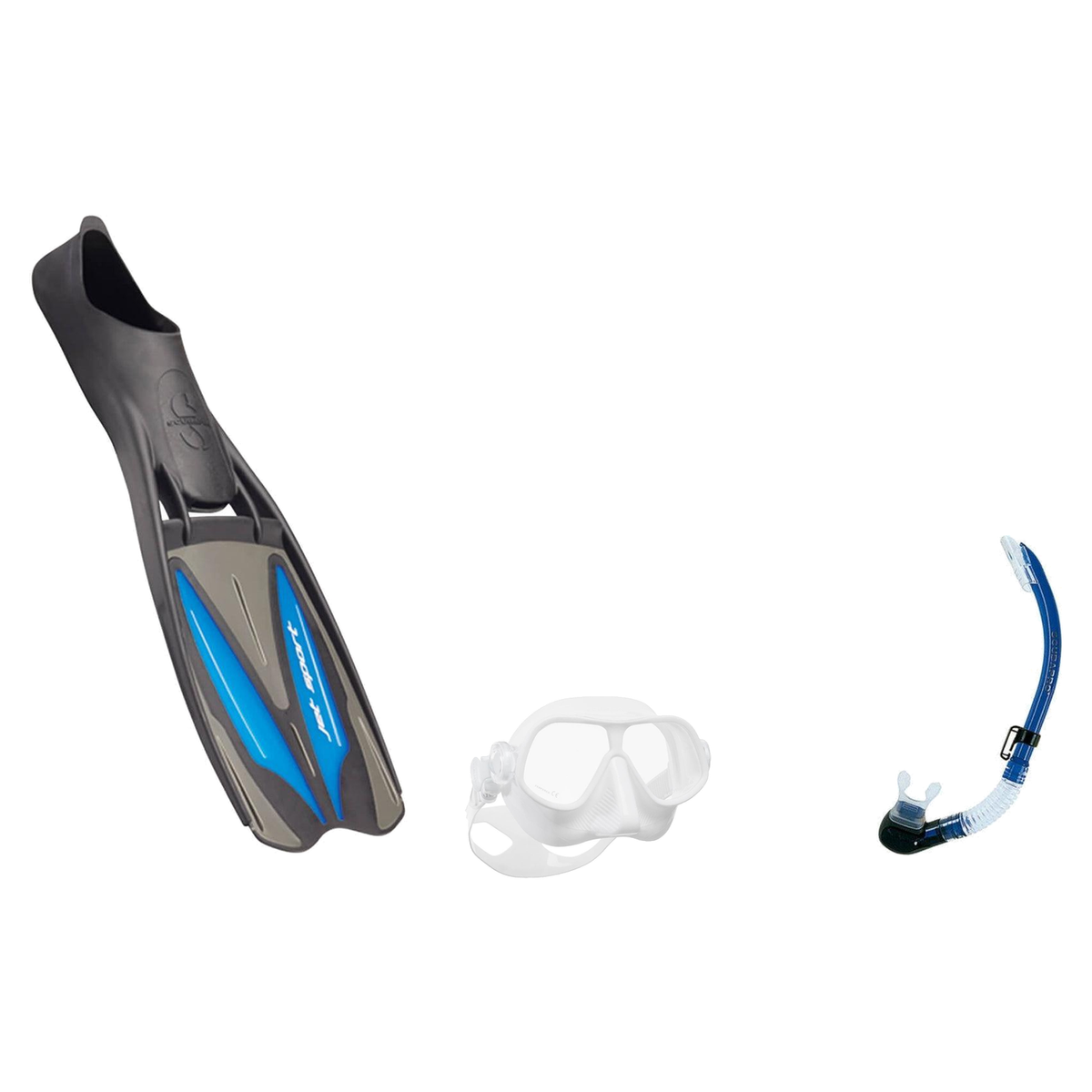 Scubapro Mask Fin Snorkel Package – Steel Pro Frameless, Steel Comp or Crystal Vu Plus Purge Mask + Nexus Purge Valve Snorke…