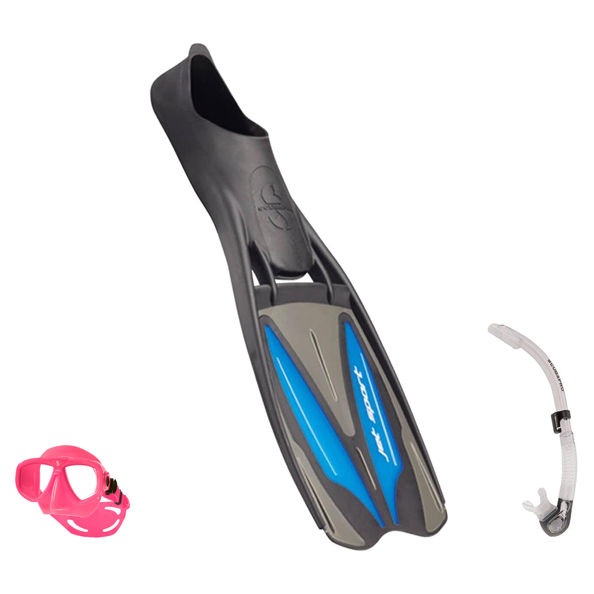 Scubapro Mask Fin Snorkel Package – Zoom Lite, Spectra or Spectra Mini Mask + Nexus Purge Valve Snorkel + GO Travel Fins — Z…