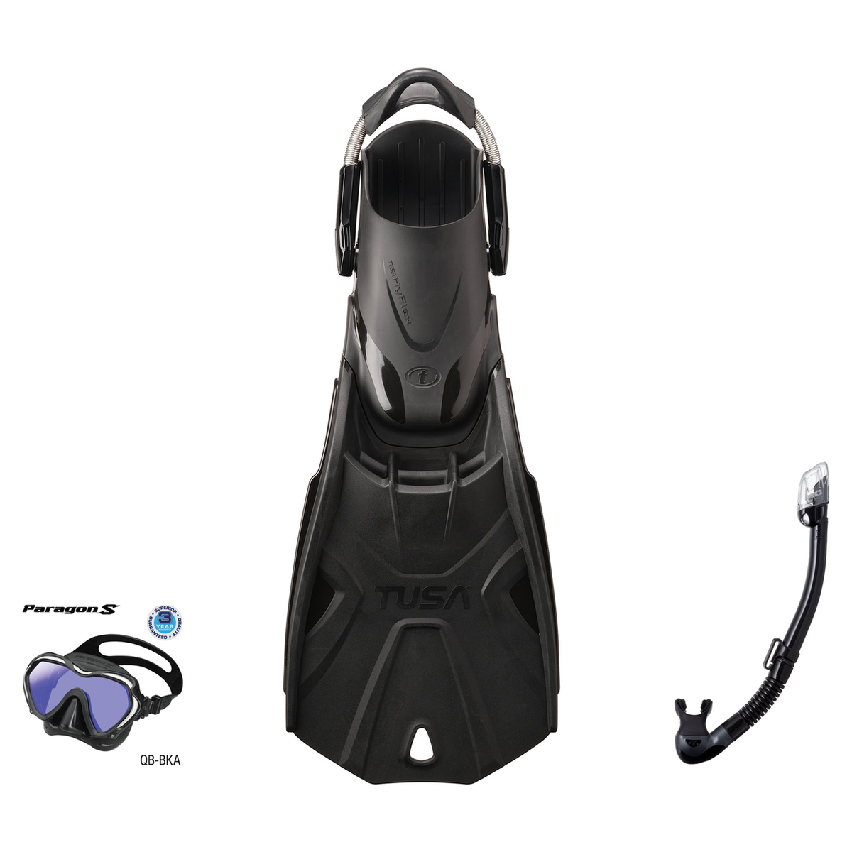 Tusa Mask Fin Snorkel Package – Paragon Professional, Paragon S Single Lens or Zensee Pro Mask + Hyperdry Elite II Snorkel +…