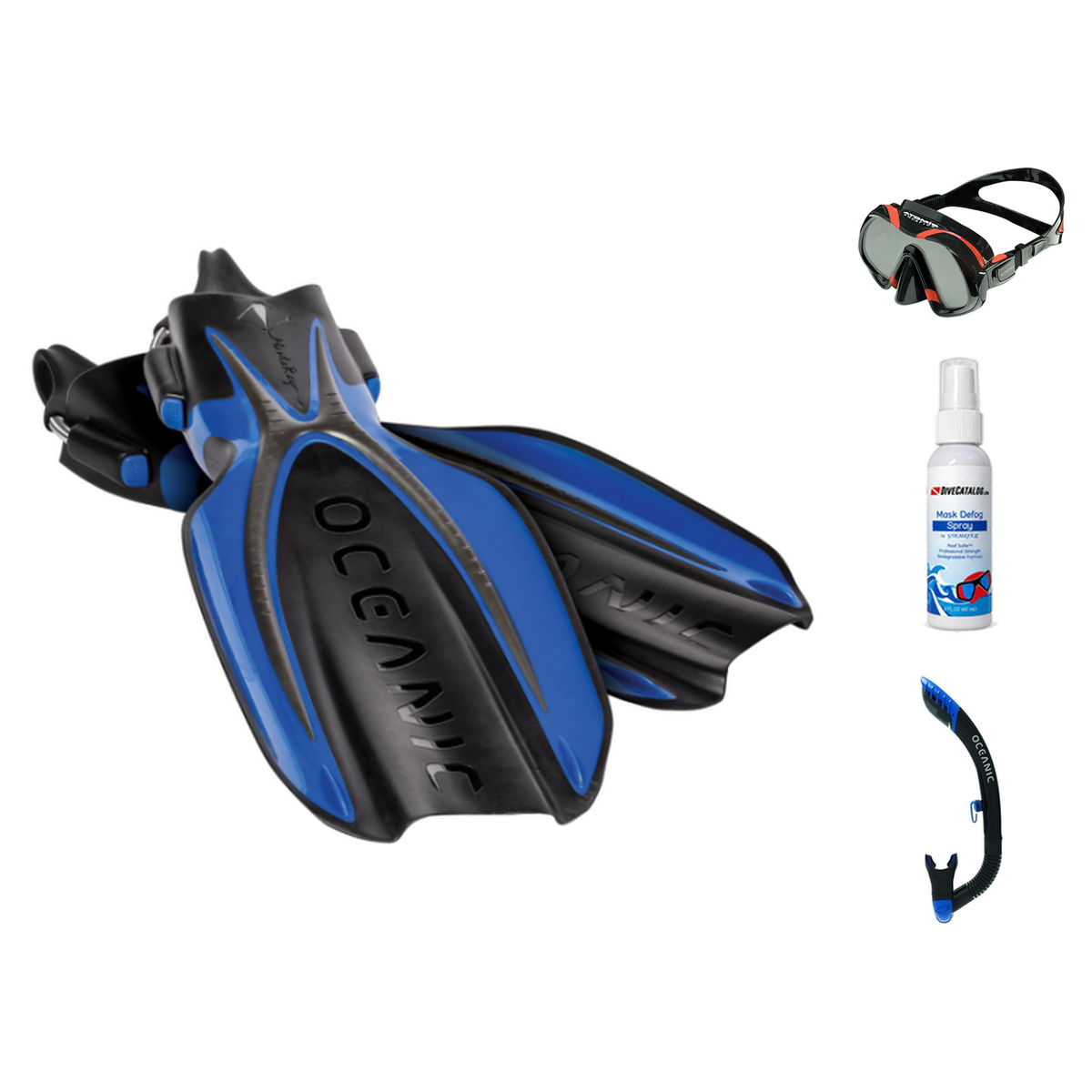 Zeagle Mask Fin Snorkel Package – Scope Mono, Venom or Mini Shadow Single Lens Mask + Ultra Dry 2 Snorkel + Recon Fins — Ven…