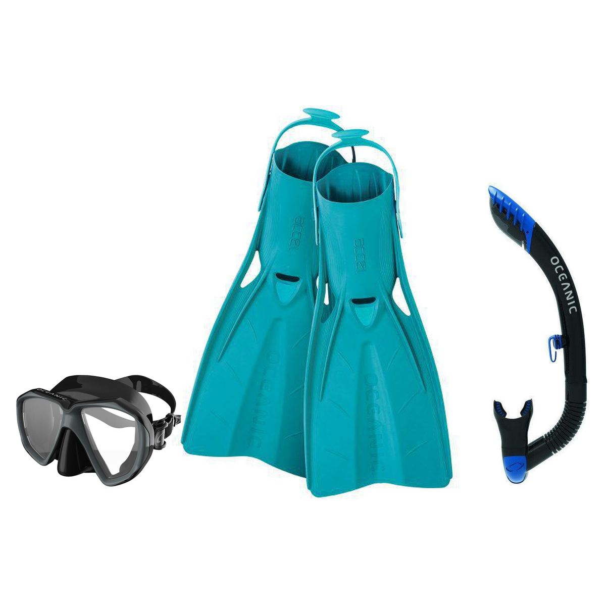Oceanic Snorkeling Package – Shadow, Mini Shadow or Duo Mask + Ultra Dry 2 Snorkel + Manta Ray Fins — Duo – Good Value, Ocea…