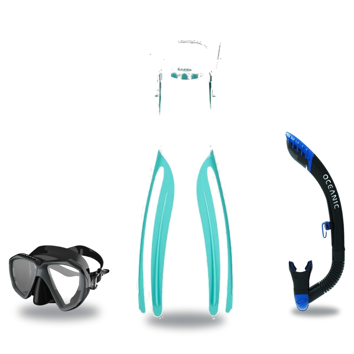 Oceanic Snorkeling Package – Shadow, Mini Shadow or Duo Mask + Ultra Dry 2 Snorkel + Manta Ray Fins — Duo – Good Value, Ocea…