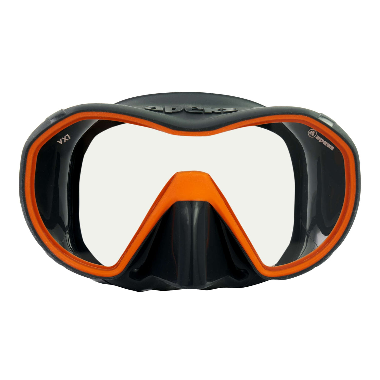 Apeks VX1 Scuba Diving Mask-Dark Grey/Orange-