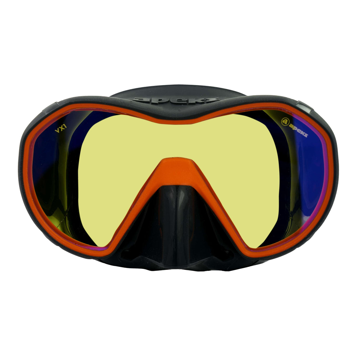 Apeks VX1 Scuba Diving Mask w/ UV Lens-Dark Grey/Orange-