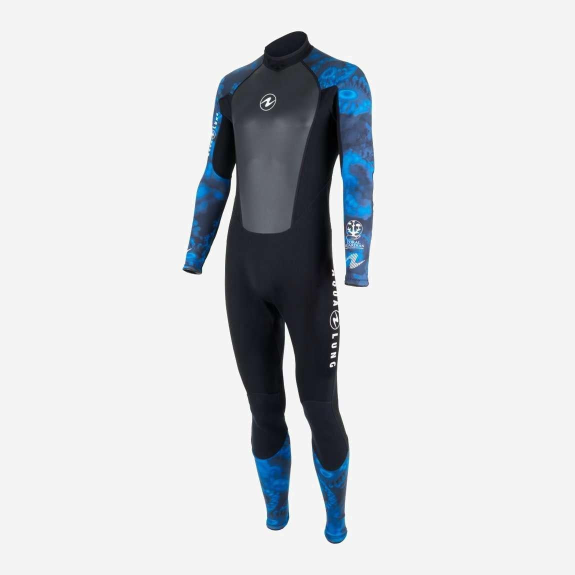 Aqualung Hydroflex Men's Full Dive Wetsuit-Black/Blue-S-