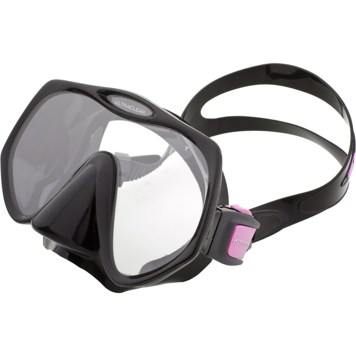 Open Box Atomic Aquatics Frameless Mask-Black/Pink-Medium-