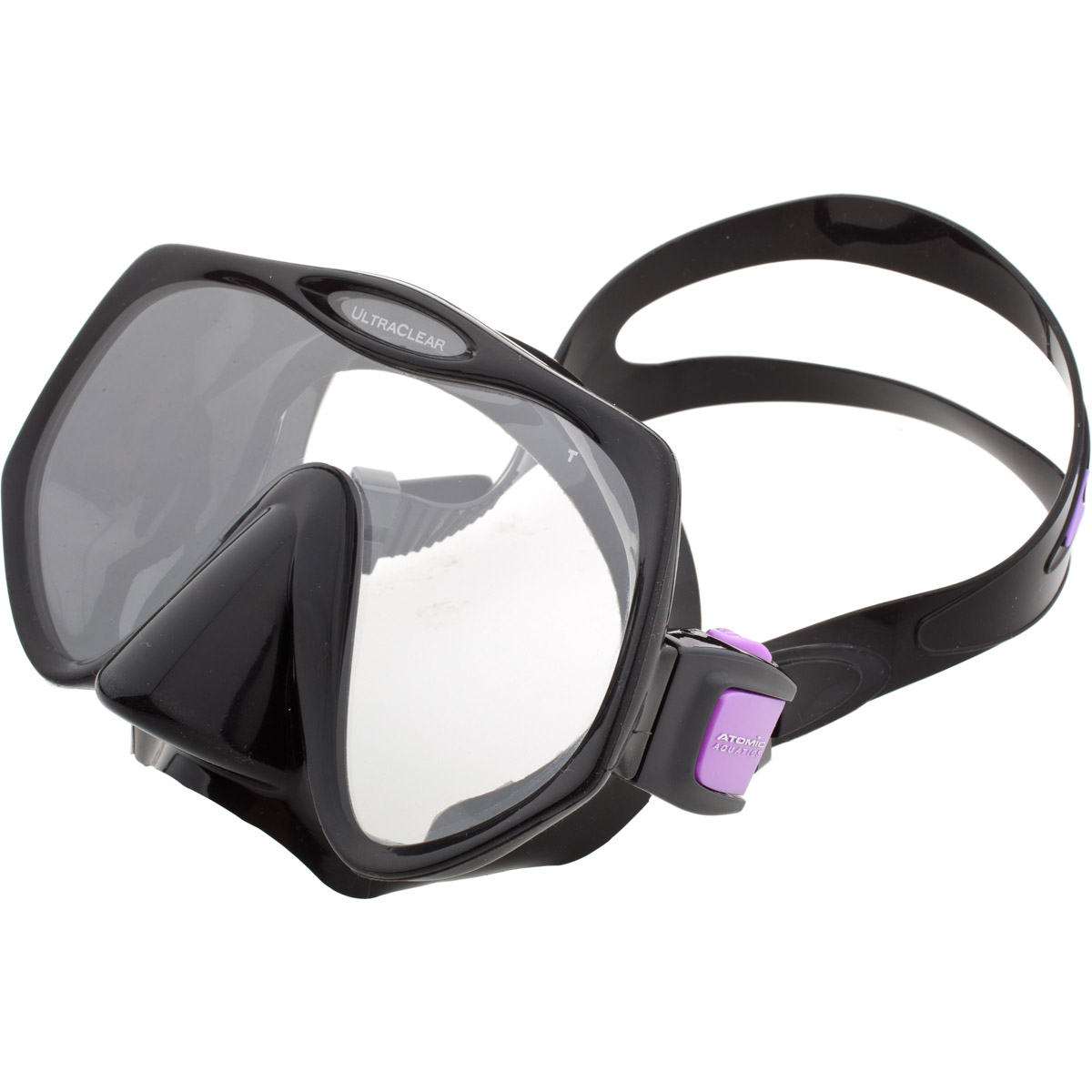 Open Box Atomic Aquatics Frameless Mask-Black/Purple-Medium-