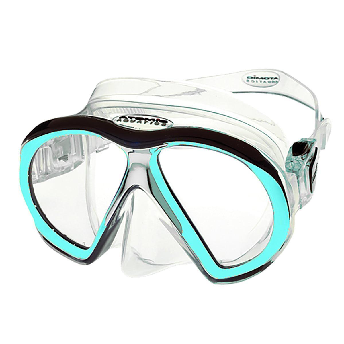 Open Box Atomic Aquatics SubFrame Mask, Medium Fit-Clear/Aqua-