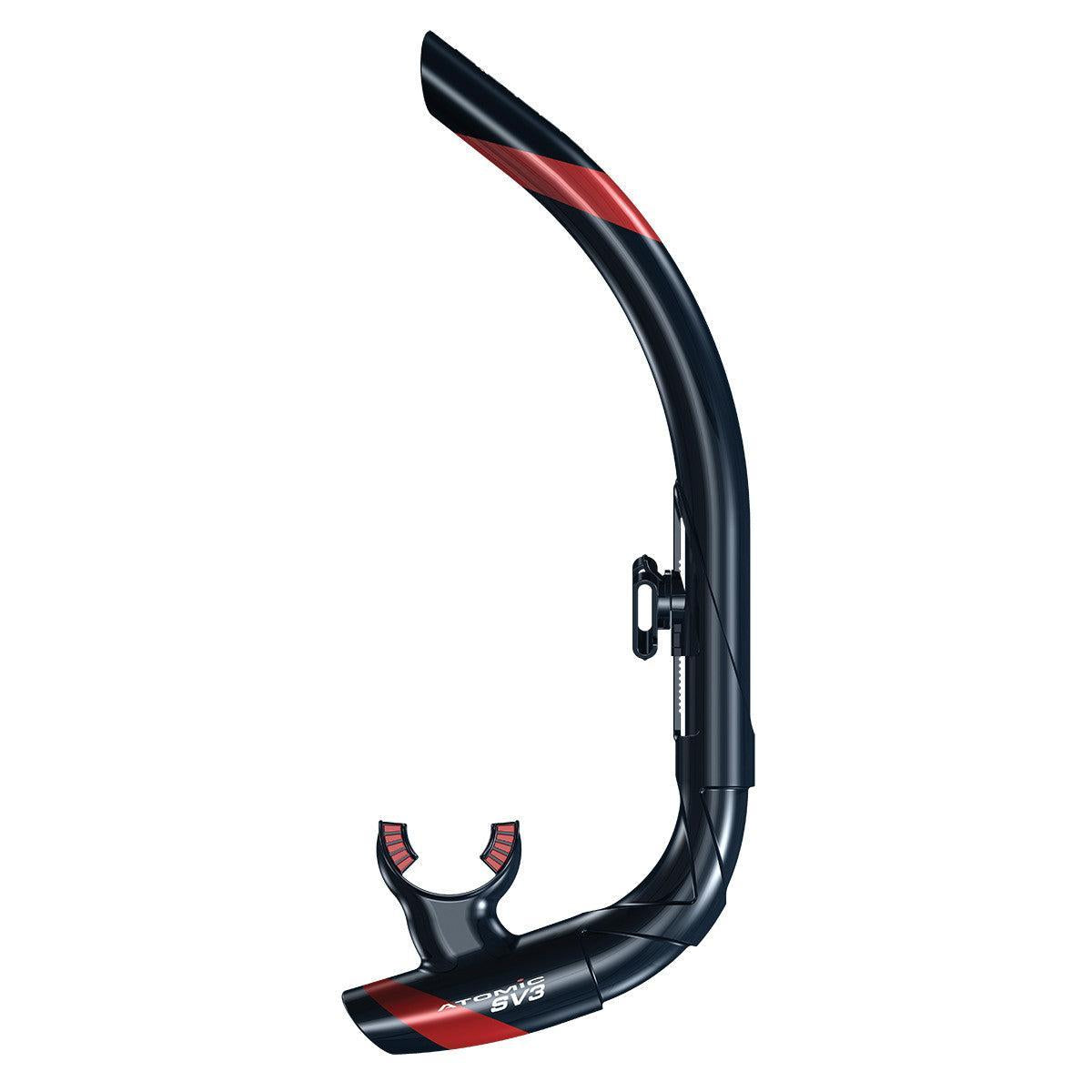 Open Box Atomic Aquatics SV1 Contour Snorkel-Black/Red-