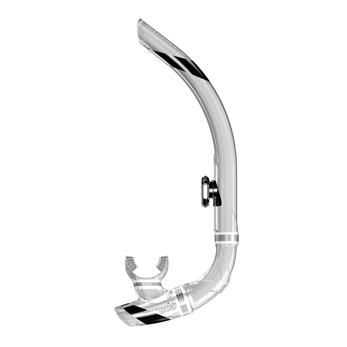 Open Box Atomic Aquatics SV1 Contour Snorkel-Clear/Black-