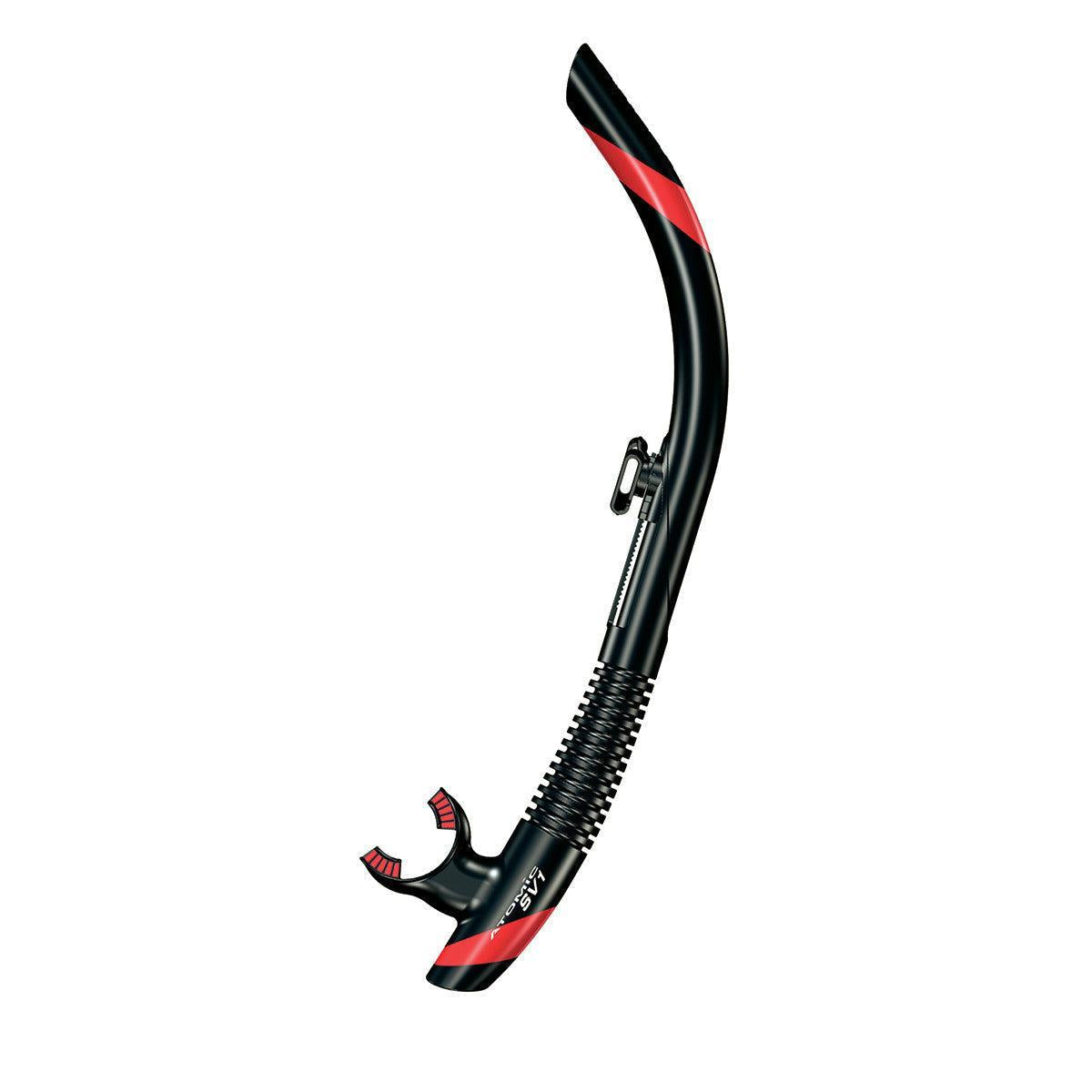 Open Box Atomic Aquatics SV1 Snorkel-Black/Red-