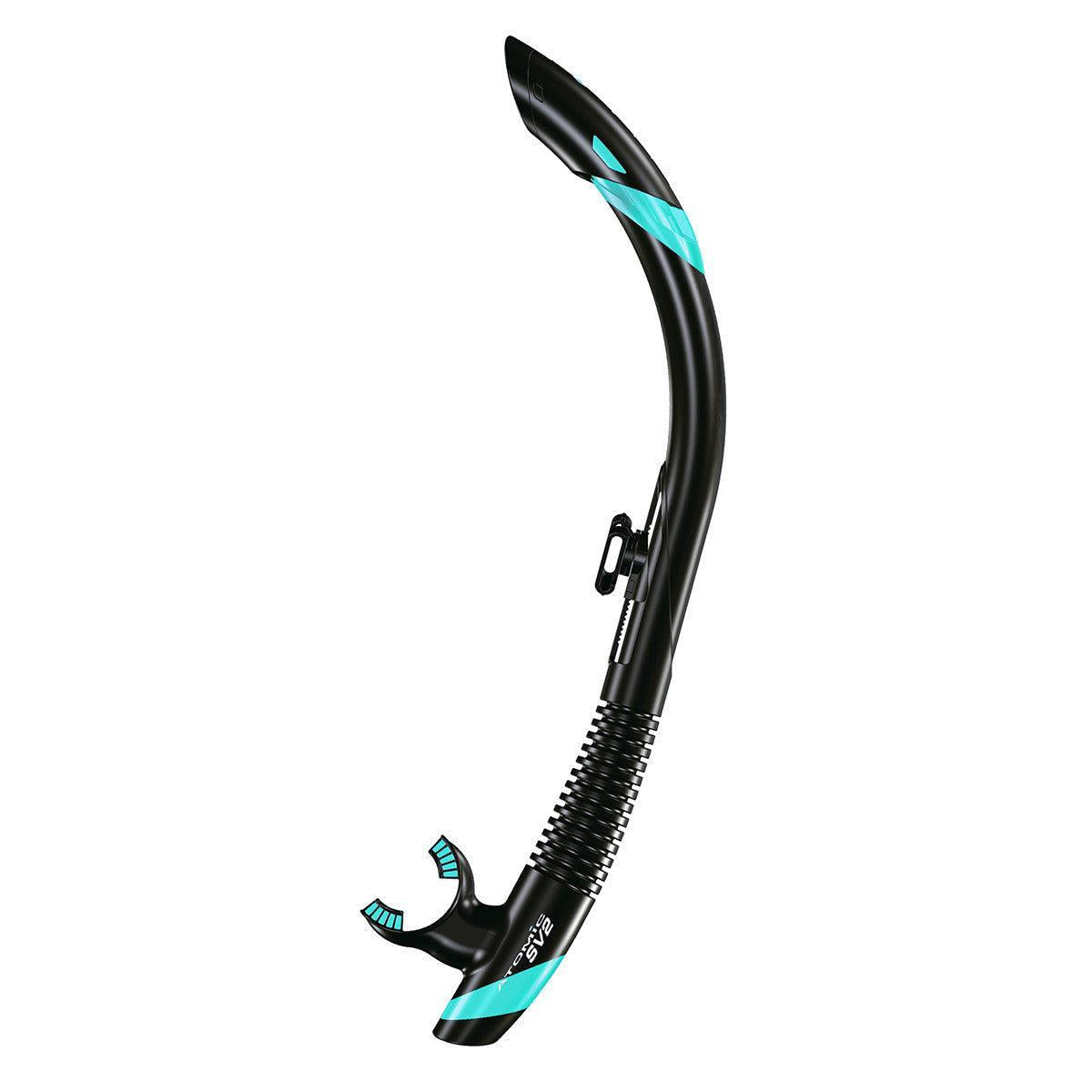 Open Box Atomic Aquatics SV2 Snorkel-Black/Aqua-