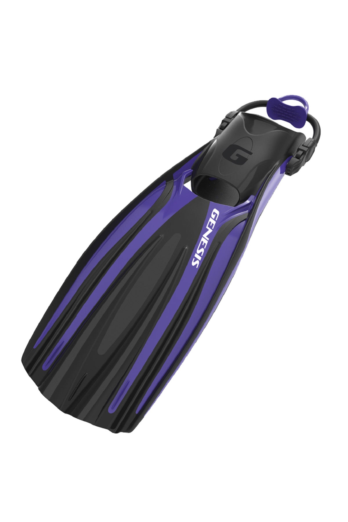 Genesis Flow Open Heel Fin with Bungee Fin Strap Powerful Stable-