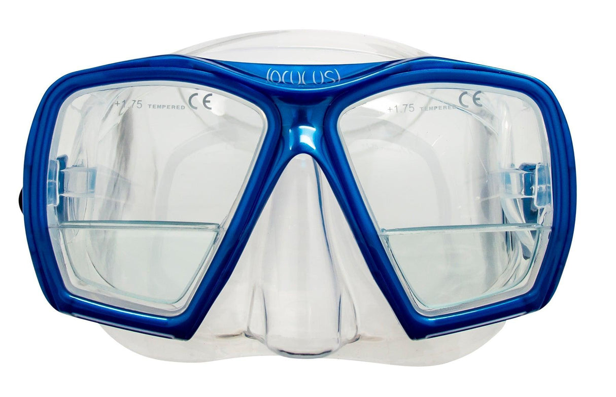 Genesis Oculus Mask A Scuba Mask with +175 Reader Lenses-Ice Blue-