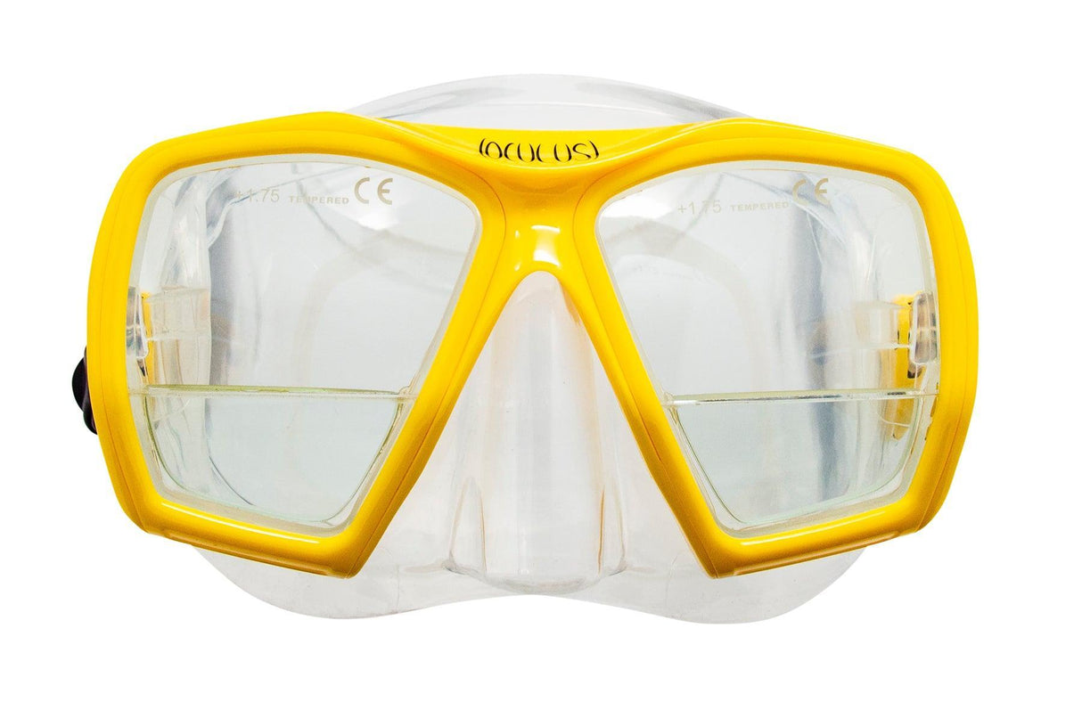 Genesis Oculus Mask A Scuba Mask with +175 Reader Lenses-Lemon Yellow-