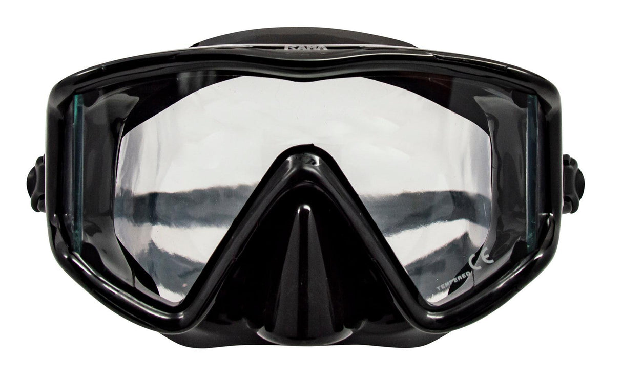 Genesis Rama Dive Mask without Purge-Black Silicone-
