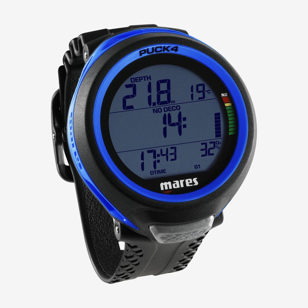 Mares Puck 4 Dive Computer-Black/Blue-