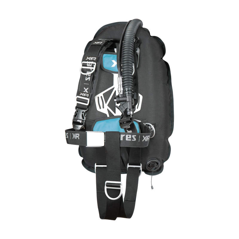 Mares XR-Rec Trim Single Backmount Set-Aqua-