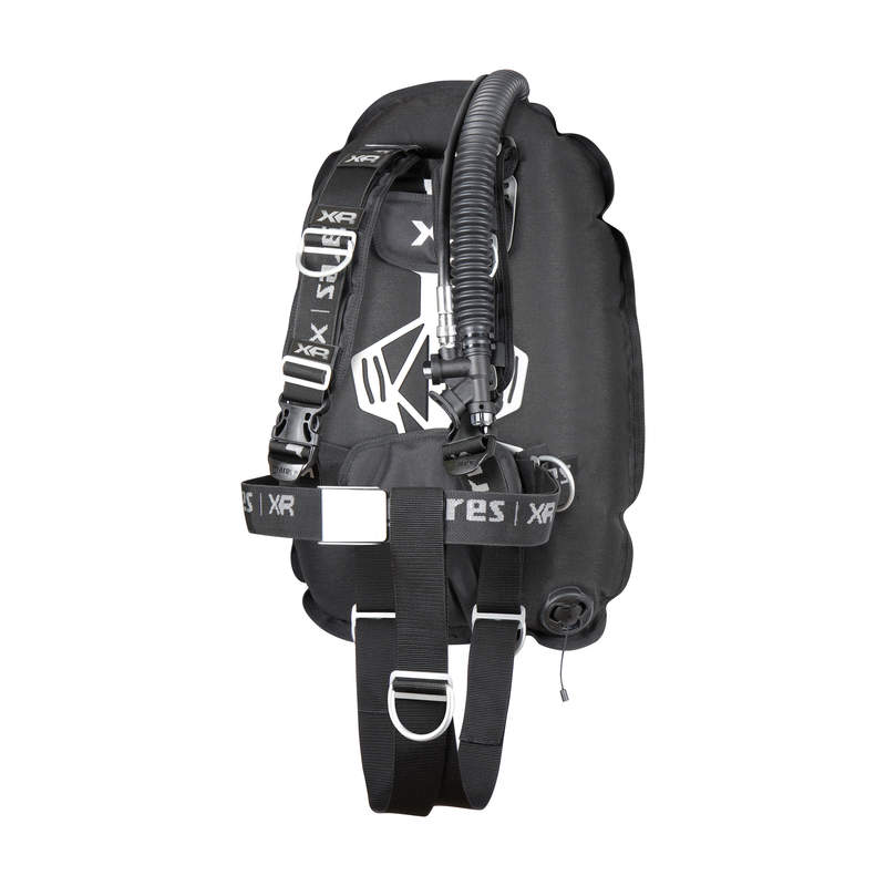 Mares XR-Rec Trim Single Backmount Set-Black-