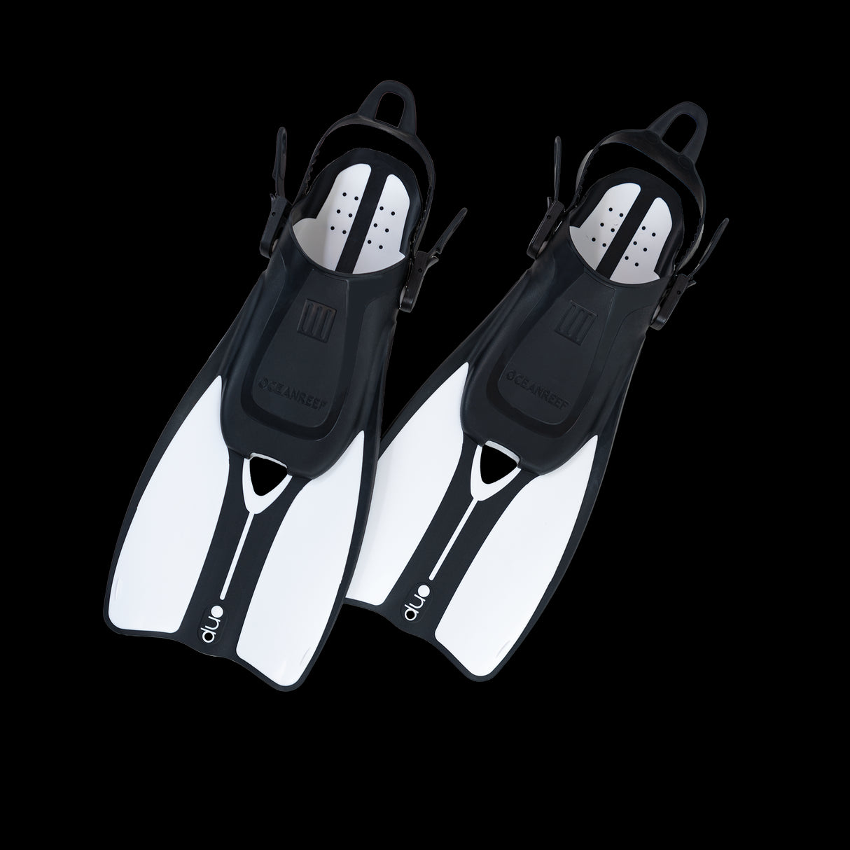 Ocean Reef Duo II Fins for Snorkeling and Swimming-White-S/M-New