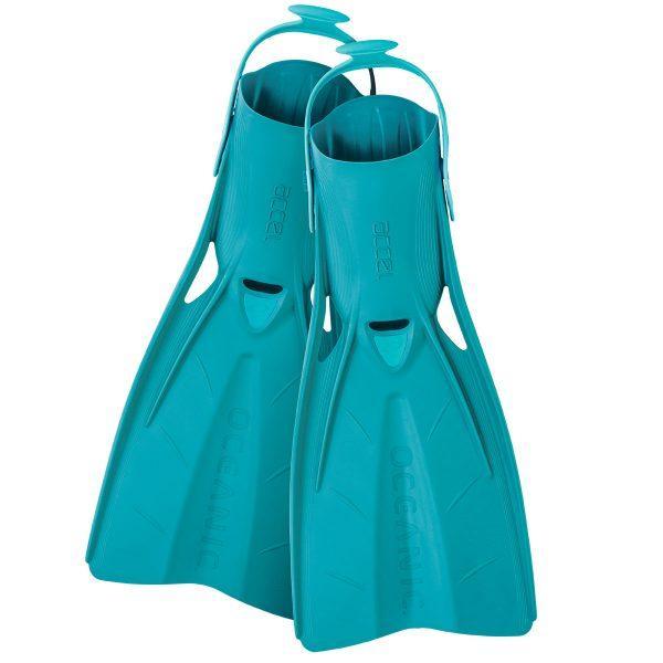 Open Box Oceanic Accel Fin-Aqua-XS (5-7)-