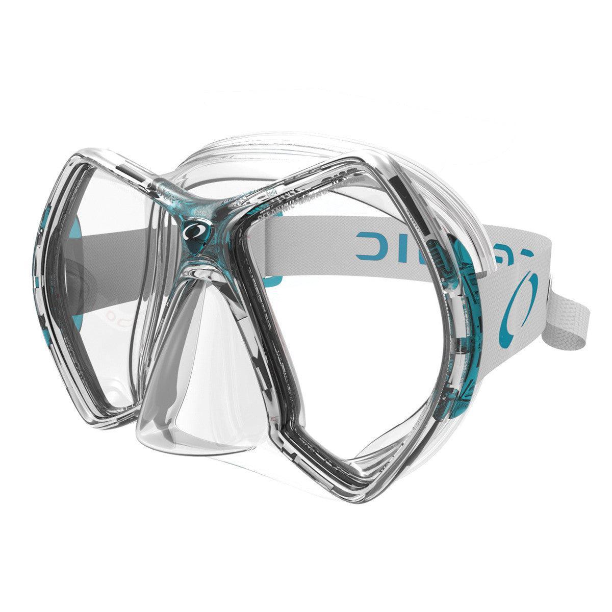 Open Box Oceanic Cyanea Mask-Clear/Sea Blue-