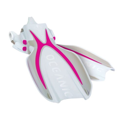 Open Box Oceanic Manta Ray Fin-Pink/White-XS-