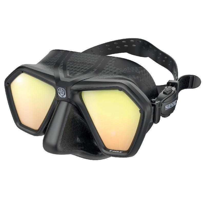 Open Box Seac Eagle Mask-Black/Yellow-