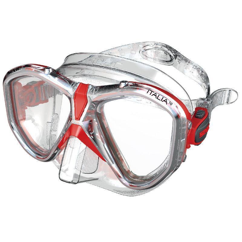 Open Box Seac Italia 50 Mask-Clear/Red Metal-