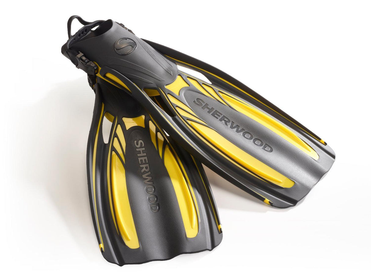 Open Box Sherwood Elite Fins-Yellow-S-