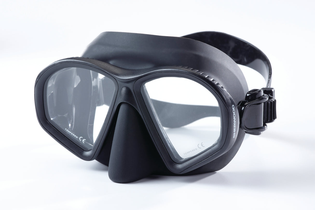 Open Box Sherwood Onyx Mask Black-Black-Like New-