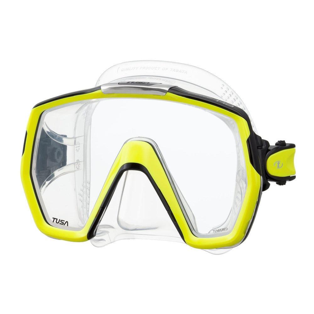 Tusa Freedom HD Single Lens Scuba Diving Mask-Yellow