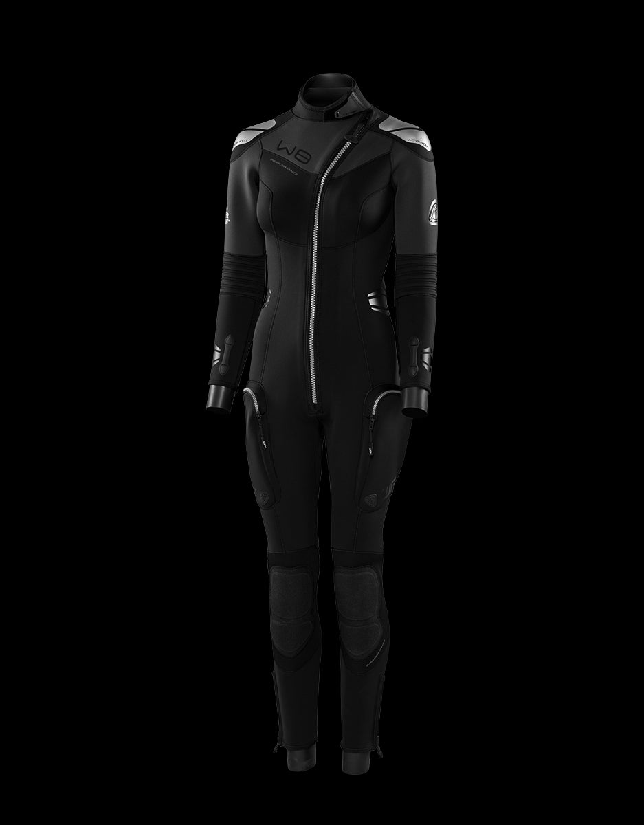 Waterproof W8 Fullsuit Front Zip 7mm Diving Wetsuit - Womens-XS-