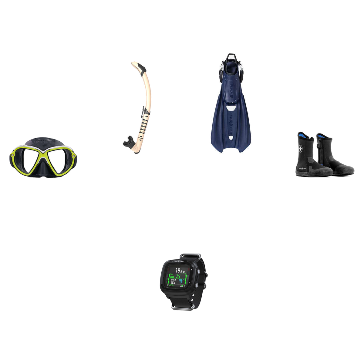 Aqualung Open Water Diver Course Package – Reveal Ultrafit Mask + Phazer Open Heel Fins + Zephyr Flex Snorkel + 7mm Superzip…