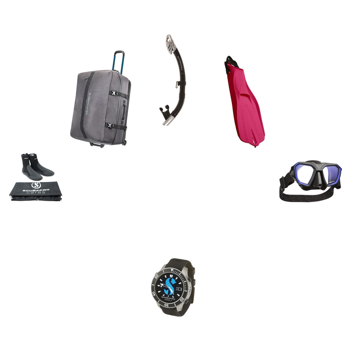 Scubapro Open Water Diver Course Package – D-Mask + Seawing Supernova Fins + Spectra Dry Snorkel + Delta 5mm Full Cut Boots…