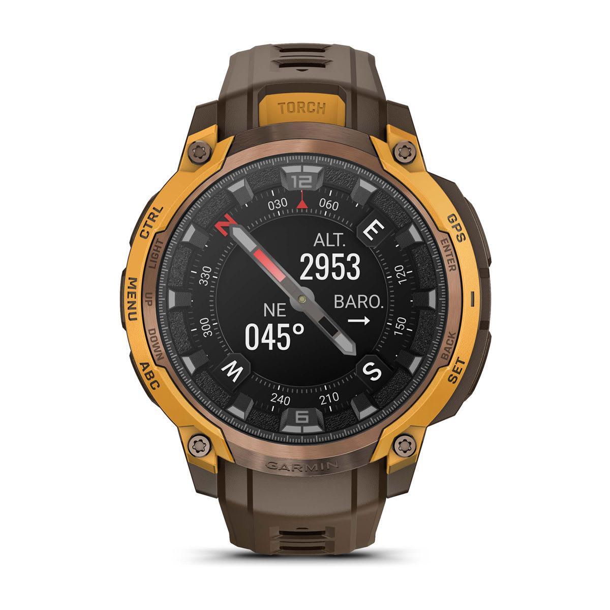 Garmin Instinct Crossover Hybrid GPS Smartwatch – AMOLED / Bronze/Sunburst