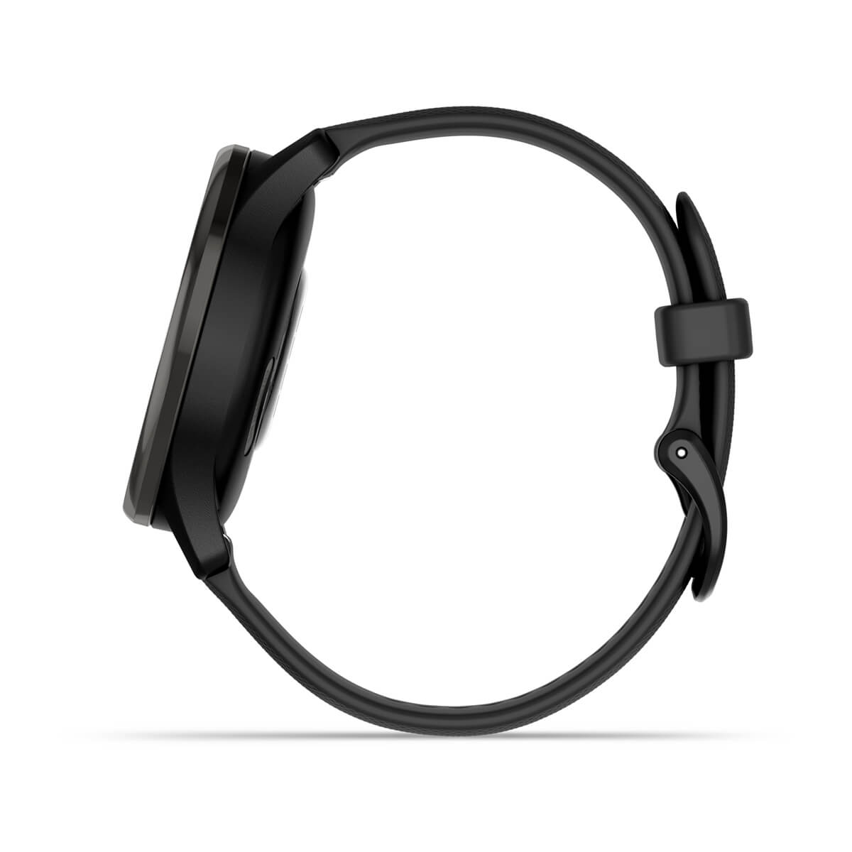 Garmin vívomove Trend Hybrid Smartwatch – Slate Stainless Steel Bezel with Black Case and Silicone Band