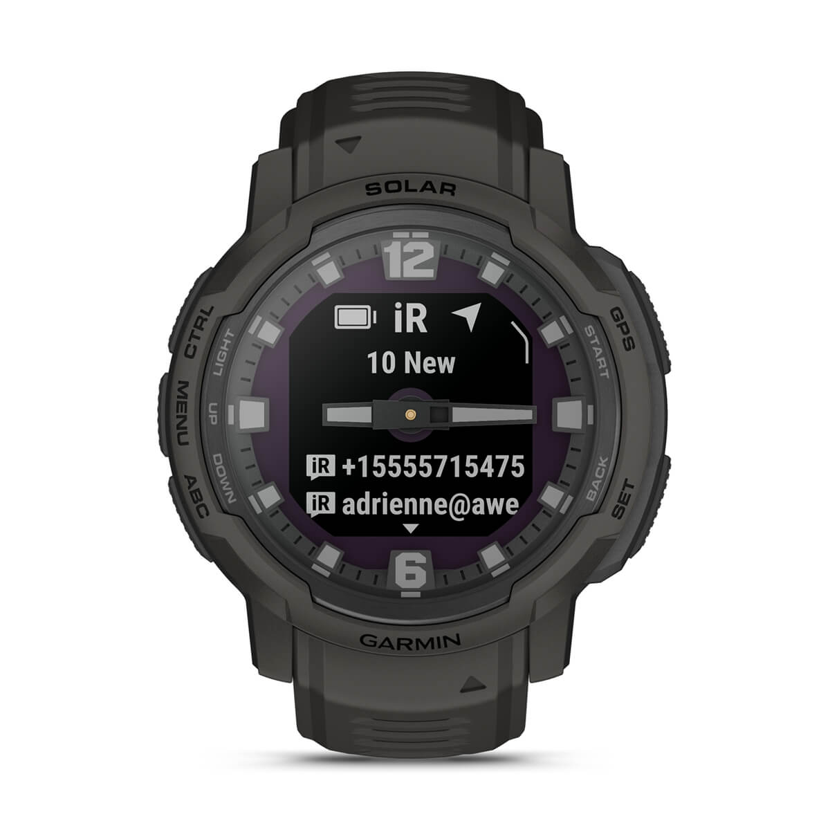 Garmin Instinct Crossover Hybrid GPS Smartwatch – Solar / Graphite