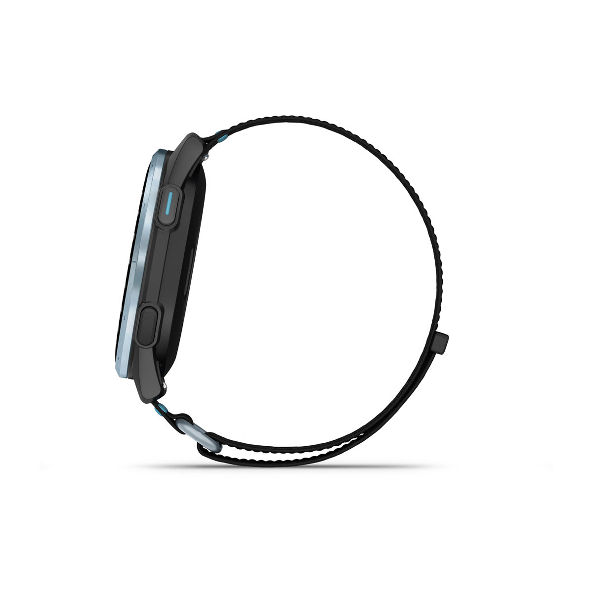 Garmin Approach J1 Junior GPS Golf Smartwatch – Cloud Blue Aluminum Bezel with Black/Azure ComfortFit Fabric Band