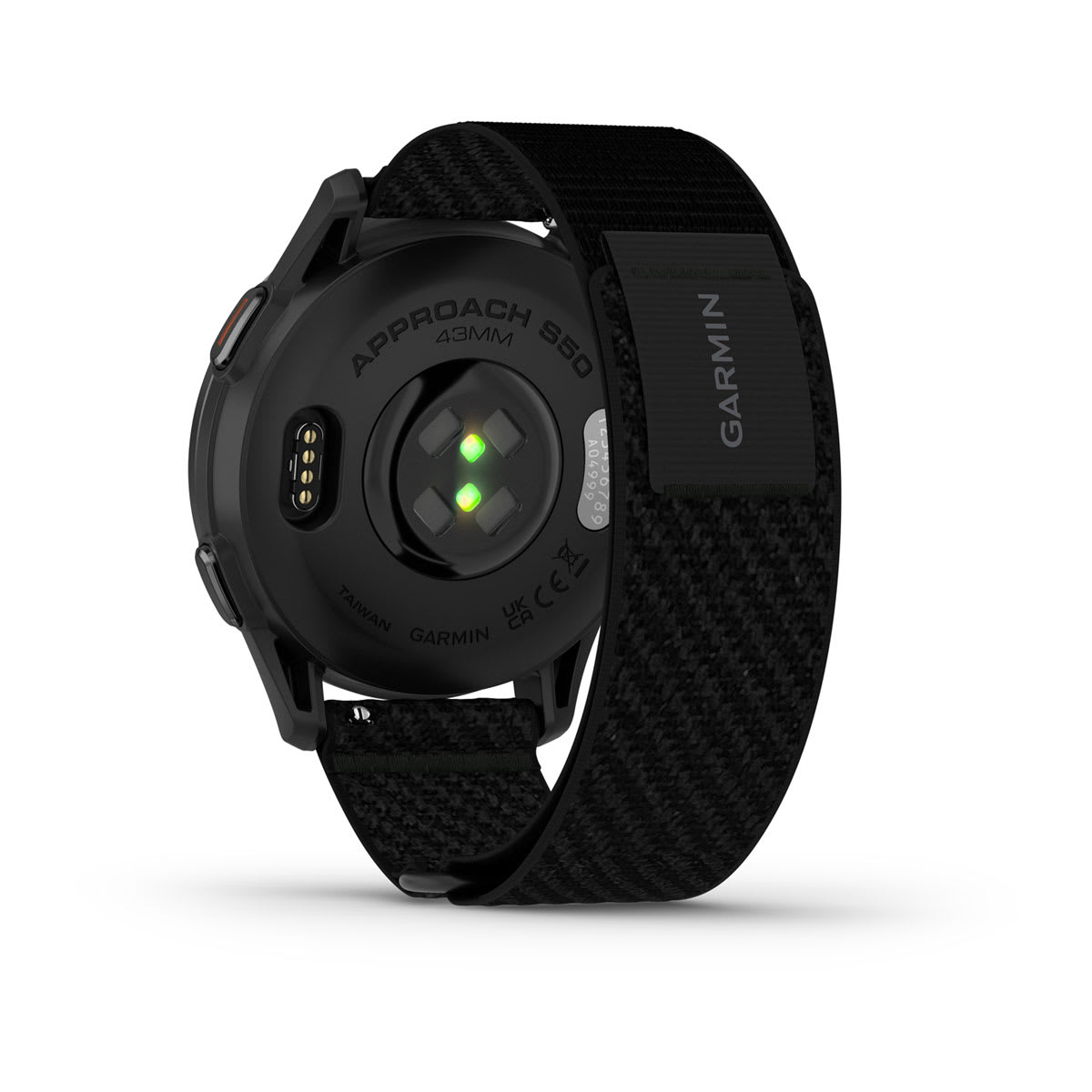 Garmin Approach S44 and S50 GPS Golf Smartwatch – S50: Golf & Fitness Features / Slate Aluminum Bezel with Black Nylon Band