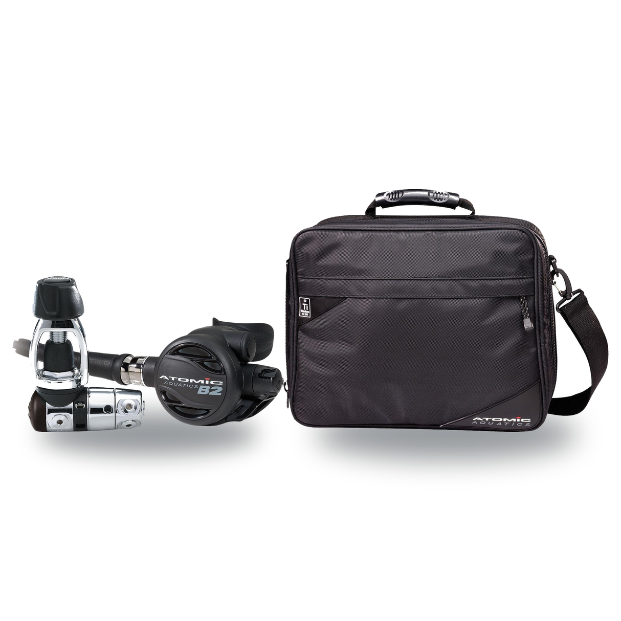 Atomic Aquatics Regulator + Regulator Bag Package – B2 Regulator + Deluxe Padded Regulator Bag — includes Atomic Aquatics B2…