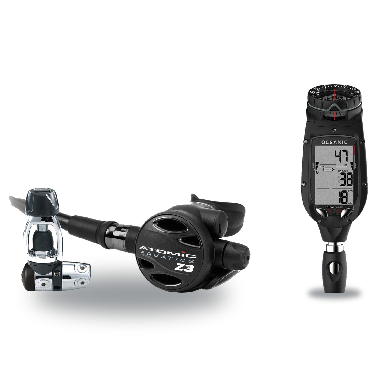 Atomic Aquatics Regulator + Dive Computer Package – B2 Regulator + Proplus 4.0 Dive Computer — Atomic Z3