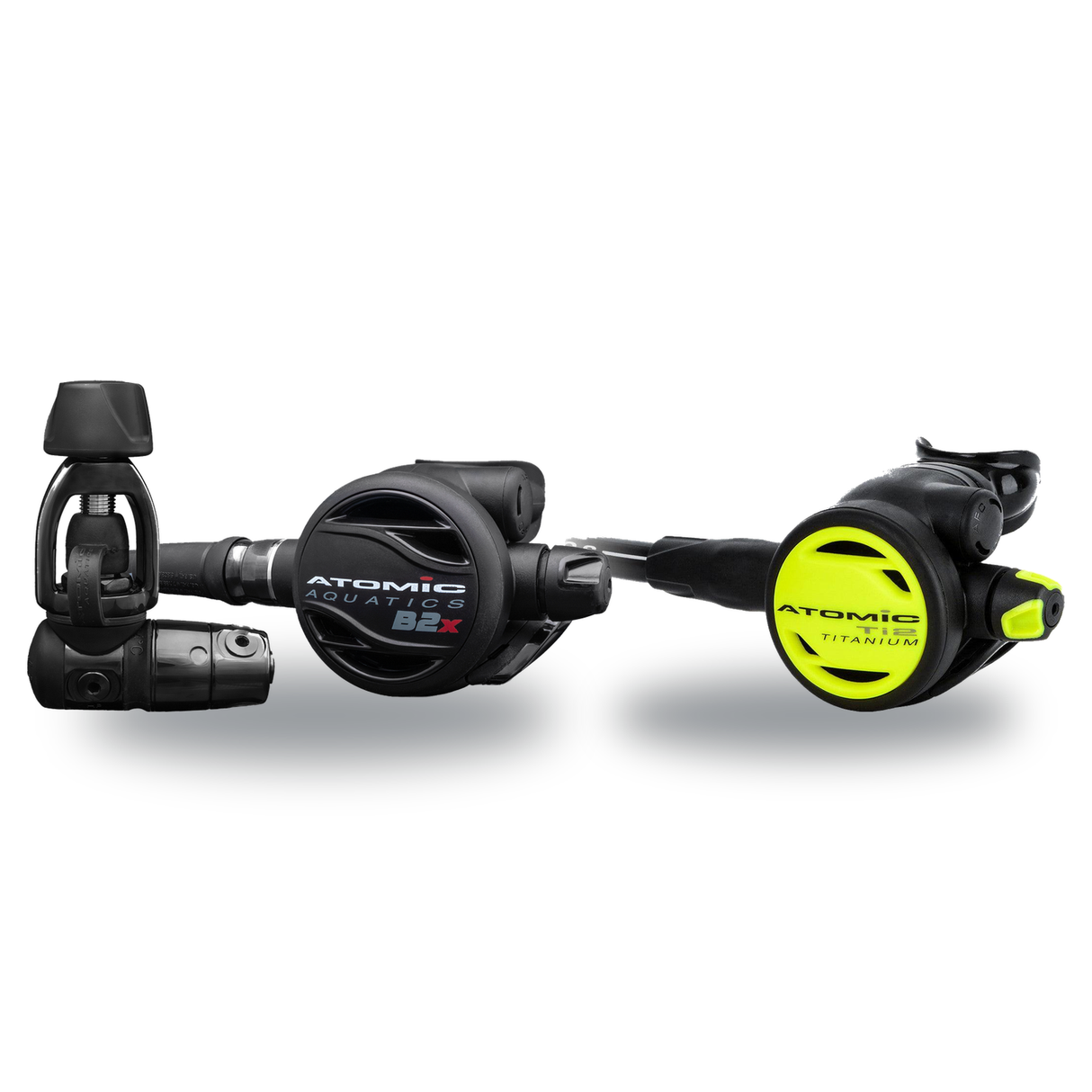 Atomic Aquatics Regulator + Octopus Package – B2 Regulator + Ti2 Octopus — Atomic B2x Unsealed Black