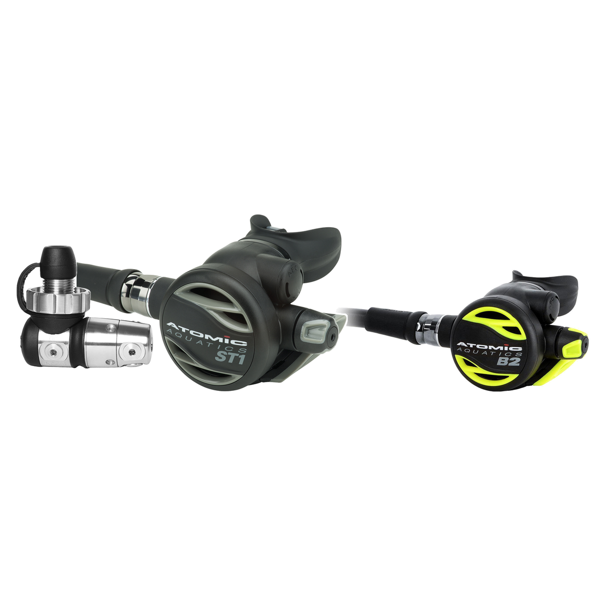 Atomic Regulator + Octopus Package – ST1 Regulator + B2 Octopus — Din Sealed, Atomic ST1 Yoke Sealed w/ Color Kit