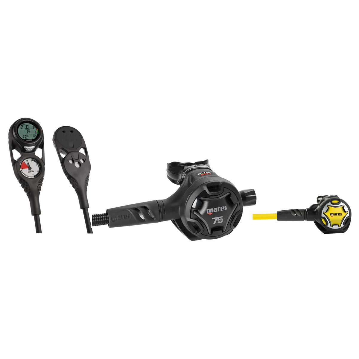 Mares Regulator Package – Dual Adj 62X 75th Anniversary Black Edition Regulator + Dual Octopus + Mission 2 Console — include…