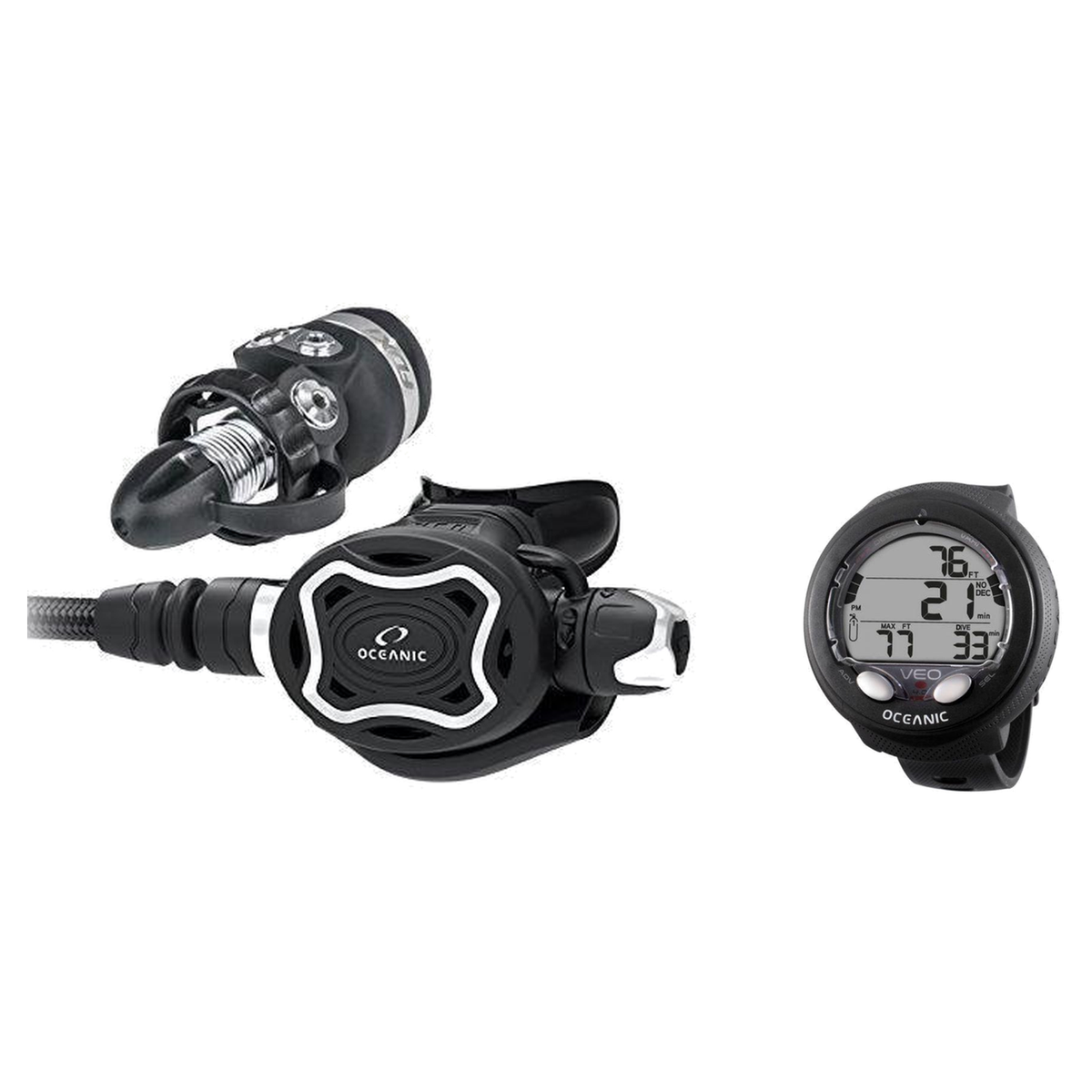 Oceanic Regulator + Dive Computer Package – Delta 5 + EDX Regulator + Veo 4.0 Dive Computer — Oceanic ZEO FDX-I